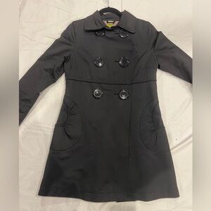 Soia & Kyo Black Double-Breasted Trench Coat